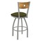 Holland Bar Stool Co 25" Swivel Counter Stool, Nickel Finish, Med Back, Graph Parrot Seat 83025ANMedMplB015 - alternate 3